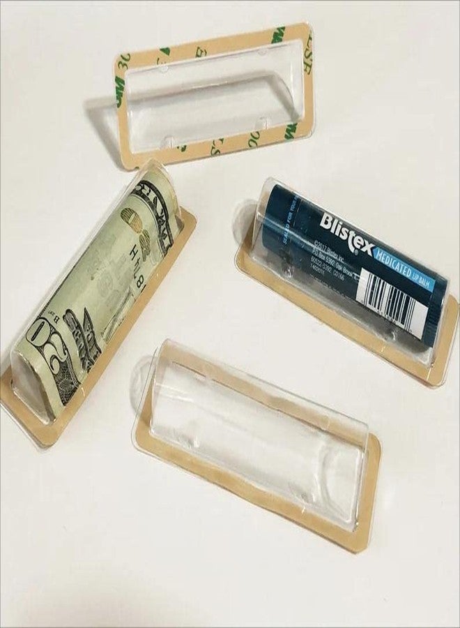 FABULWAY 20PCS Thankgiving Gifts Money Card Holder Clear Plastic Dome Lip Balm Pouch with Adhesive Tape, DIY Chapstick Holder Money Holder Custom Gift Card Holder - Image 2